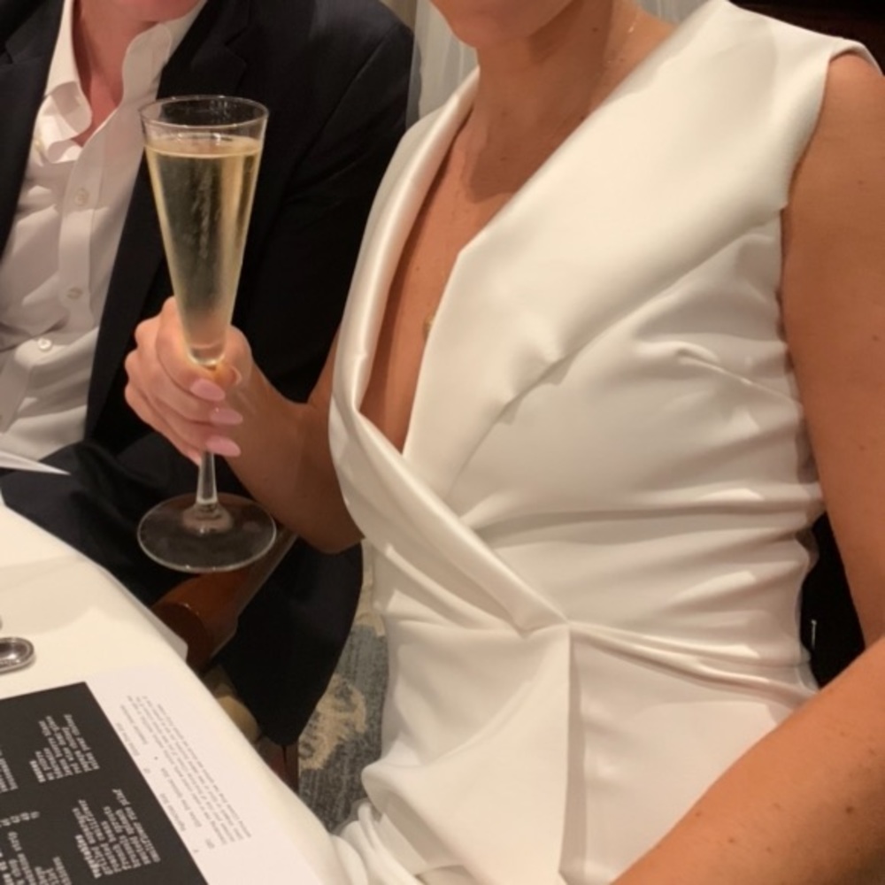 White Chiara Boni knee length dress